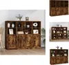 vidaXL Highboards 3 Stk. Räuchereiche Holzwerkstoff -  Produktbild-Vorschau 1