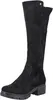 A black suede boot on a white background. Voir les images du produit