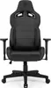 A black gaming chair is shown from the front on a white background. Produktbild-Vorschau
