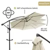 deluxe4home® Sonnenschirm Ø270 cm Creme I Ampelschirm mit Produktbild-Vorschau 8