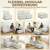 HOMCOM Sofa 2 Sitzer aus Kunstleder 146 cm Modulare Couch Produktbild-Vorschau 4