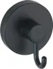 A black wall hook on a white background. Produktbild-Vorschau