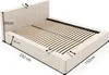 GUTTO Polsterbett nach Maß  FILO Creme 120x200 aus Produktbild-Vorschau 6
