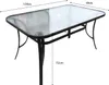 Obdélníkový stůl T25 120x80 sklo kov pro balkon terasu pro Náhled obrázku produktu 6