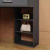 SONNI 141,5 x 54 x 111 cm Czarna toaletka z szufladami, Podgląd zdjęcia produktu 6