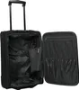 An open black suitcase with a telescopic handle, showing its interior compartments. Anteprima dell’immagine prodotto