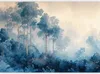 Vlies Fototapete - Landscape with Trees in Illustrative Produktbild-Vorschau 2