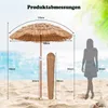 COSTWAY Sonnenschirm Hawaii, Strandschirm PP-Stroh neigbar, Produktbild-Vorschau 7