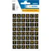 HERMA Buchstaben Sticker A-Z Folie geprägt schwarz/gold 2 Produktbild-Vorschau 1