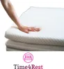 A hand is pressing into a white mattress topper, demonstrating its softness and comfort. The product is part of a stack of mattresses, and the brand logo and name are visible below. Náhľad obrázku produktu