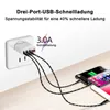 Caricabatterie USB Eaxus® 3A - Alimentatore per cellulari a Anteprima dell’immagine prodotto 4