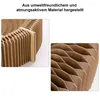 Close-up views of a honeycomb-like cardboard structure, likely a pet product. Produktbild-Vorschau