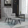 HOMCOM kreslo s ušami a podnožkou, relaxačné kreslo, lounge Náhľad obrázku produktu 10