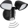 A black LED outdoor light with a motion sensor. Produktbild-Vorschau