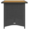 vidaXL Gartentisch mit Holzplatte Schwarz 110x68x70 cm Poly Produktbild-Vorschau 5