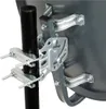 A close-up view of the mounting bracket and pole attachment for a satellite dish. Produktbild-Vorschau