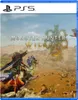 Cover art for a video game, showing a character riding a creature in a desert landscape with mountains in the background. Náhled obrázku produktu