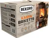 A cardboard box containing firewood briquettes. Produktbild-Vorschau