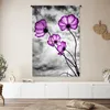 MuchoWow® Wandteppich Wandbehang Blumen - Schwarz - Weiß - Produktbild-Vorschau 6