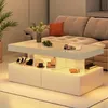 ProximaX LED Couchtisch, Wohnzimmertisch mit Regal, Produktbild-Vorschau 9