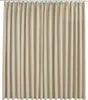 A full-frame shot of a beige curtain hanging from a rod. Produktbild-Vorschau