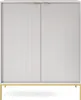 DomoHome Hochgeriffelte Kommode NOVA – 2 Türen Highboard Produktbild-Vorschau 1