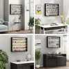A collage of four images showing different display cabinets in various home settings. Podgląd zdjęcia produktu