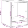 vidaXL Nachttisch mit Glastür Weiß 35x37x42 cm Produktbild-Vorschau 7