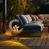 LED Solarleuchte, Holz Optik, Mondsichel Design, H 52 cm Produktbild-Vorschau 3