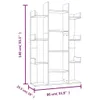 Libreria in rovere fumé 86x25,5x140 cm Materiale a base di Anteprima dell’immagine prodotto 8