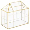 Relaxdays plantenterrarium, glas en koper, afmetingen: Productafbeelding-voorbeeld 7