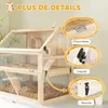 Sweiko Hamsterkäfig aus Holz 3 Etagen Nagarium Nagerkäfig Produktbild-Vorschau 10