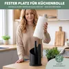 eluno Küchenrollenhalter aus Edelstahl und schwarz Produktbild-Vorschau 4