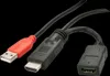 LINDY Stromspeisungsadapter HDMI M/F USB Typ A 0.15m Produktbild-Vorschau 4