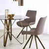 Stůl LUNGO 120x120 hnědý/zlatý Náhled obrázku produktu 7