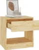 A wooden nightstand with an open drawer and shelf. Produktbild-Vorschau