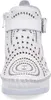 A front view of a white ankle boot with intricate cut-out detailing. Anteprima dell’immagine prodotto