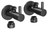 Eckventil 2er-Pack Messing - Gunmetal massiv Anschluss 3/8' Produktbild-Vorschau 1