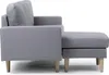 Ecksofa reversibel aus Stoff "Gabby" -  3-Sitzer - Hellgrau Produktbild-Vorschau 3