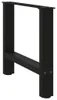 vidaXL Gambe del tavolino nero 2 pezzi 60x(42-43) cm Anteprima dell’immagine prodotto 3