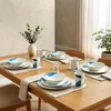Vilde | Súprava riadu - biela a modrá - 16 kusov - porcelán Náhľad obrázku produktu 6
