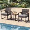 Set di mobili da giardino in polyrattan COSTWAY, set da Anteprima dell’immagine prodotto 9