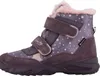 A single purple boot with pink polka dots and pink fur trim. Produktbild-Vorschau