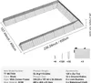 A diagram showing the dimensions and accessories of a U-shaped animal enclosure. Anteprima dell’immagine prodotto