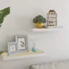 vidaXL Schweberegale 2 Stk. Eichen Optik und Weiß Produktbild-Vorschau 2