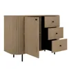 AX LIVING Commode Halay chene Cremona, 1 porte et 3 tiroirs Voir les images du produit 4
