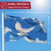 PHENO FLAGS Peace Flagge Taube 90x150 cm Produktbild-Vorschau 2