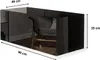 HAJDUK FURNITURE Mobile TV Sospeso Nero Lucido 90 cm Anteprima dell’immagine prodotto 4
