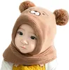 Baby schlupfmütze Warm Niedlich Bär Wintermütze Schalmütze Produktbild-Vorschau 1