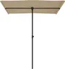 vidaXL Parasol avec mât en aluminium 180x110 cm Taupe Voir les images du produit 4